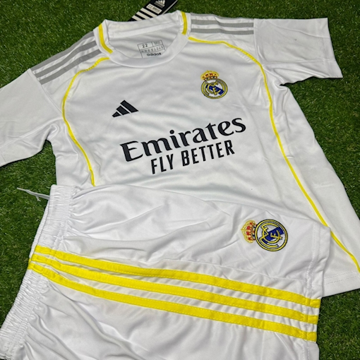 Picture of Real Madrid 25/26 Home Leaked Kids 