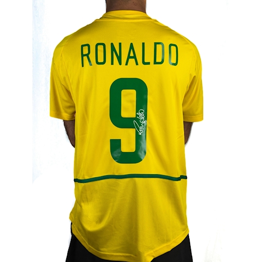 Picture of Brazil 2002 Home Ronaldo Signature Edition