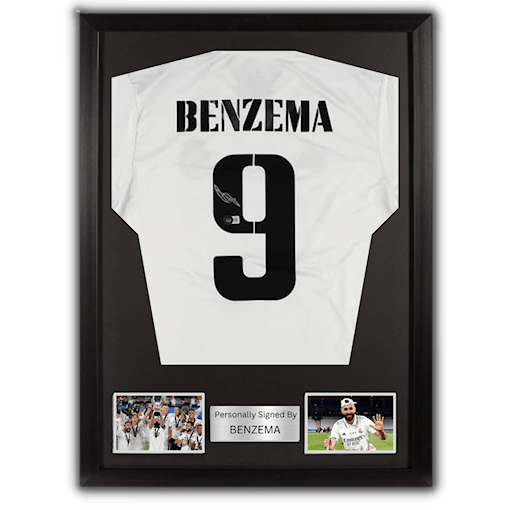 Picture of Benzema signed & framed