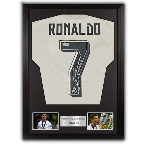 Picture of Ronaldo signed & framed