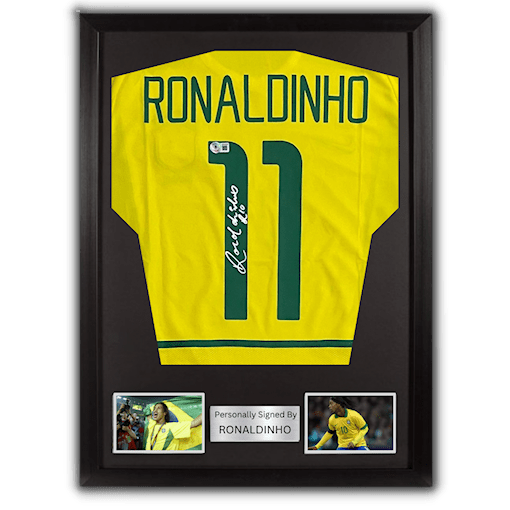 Picture of Ronaldinho signed & framed