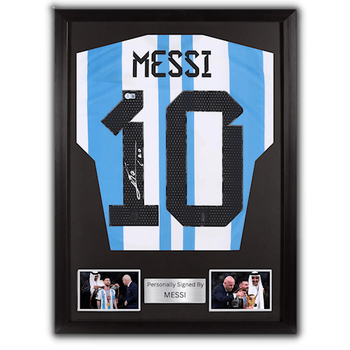 Picture of Messi signed & framed