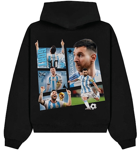 صورة Argentina Messi Black Hoodie