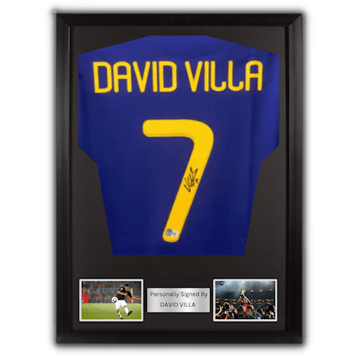 Picture of David Villa signed & framed